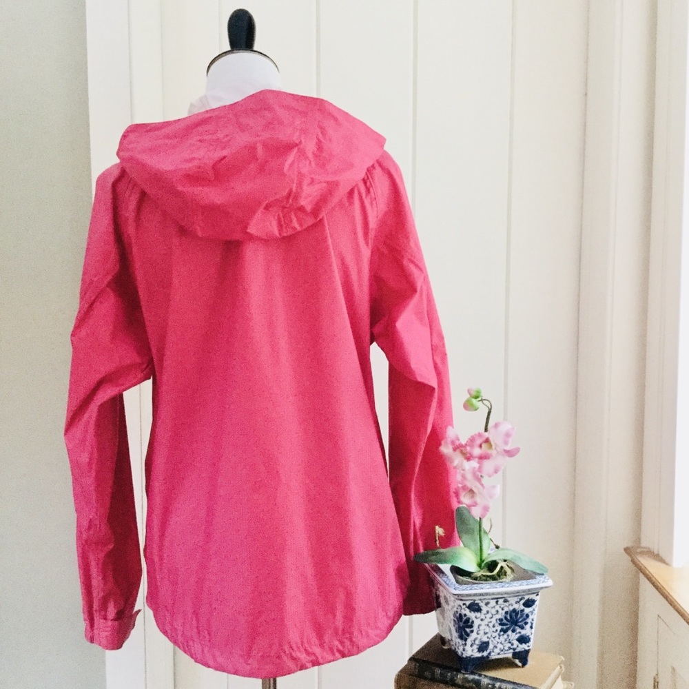 LL BEAN Pink Windbreaker Hooded Rain Jacket - Picture 3 of 4